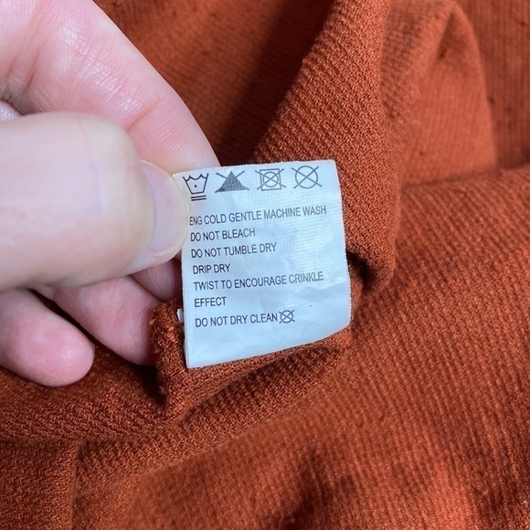 Lottie Moss Burnt Orange Corduroy Spaghetti Strap Short Mini Dress Small - Picture 6 of 7